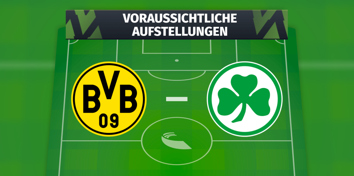 BVB – SpVgg Greuther Fürth: Die voraussichtlichen Aufstellungen